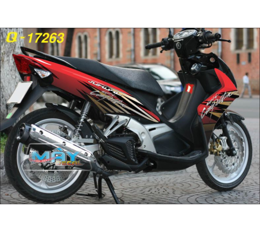 Q 17263 NOUVO LX duong net do dong chu ki logo line red yellow gold den black