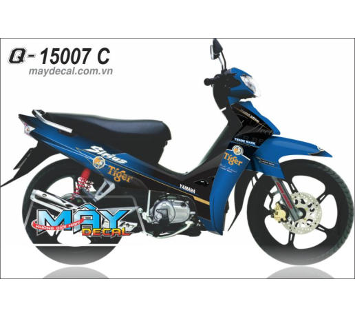 Q 15007 C SIRIUS, xanh GP den, bia tiger, beer, ho, blue black, xe dan tem trang tri decal