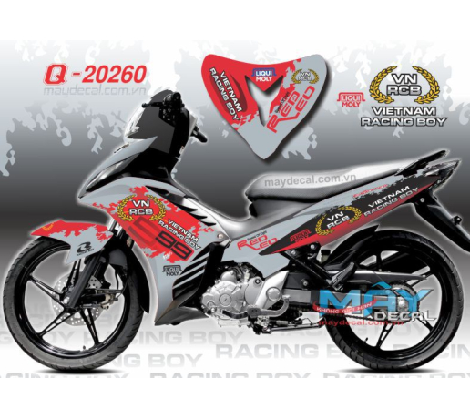 Q 20260 EX 2011 VIETNAM RACINGBOY trang do xam gray red white vnrcb liqui moly logo
