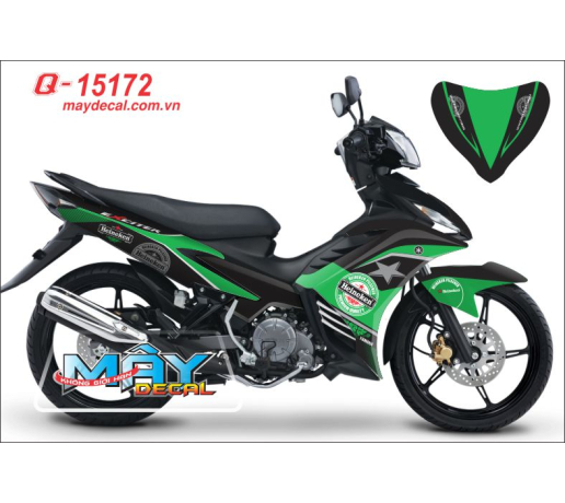 Q 15172 Exciter xanh la den heineken bia beer green black sap star