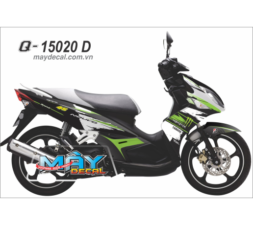 Q 15020 D NOUVO 4 den trang xanh la green white black monster quy dau cao