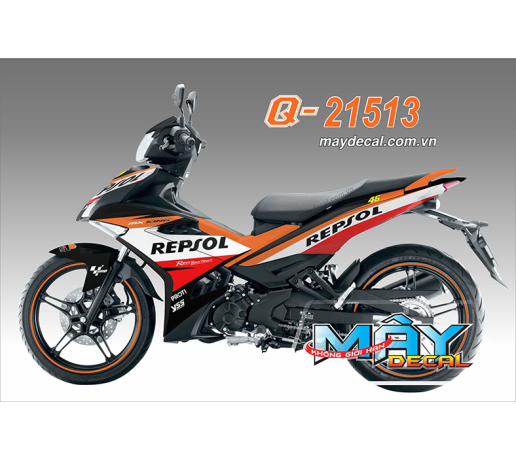 Q 21513 EX 150 REPSOL NEW  46 trang white do red cam orange 