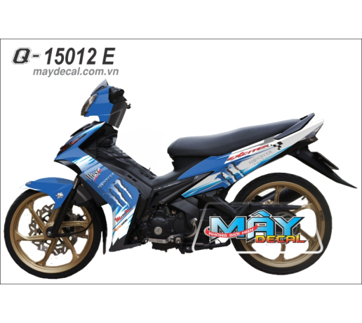Q 15012 E EXCITER monster quy xanh gp dau cao trang blue white