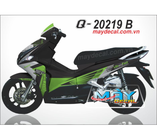 Q 20219 B air blade LIFE FAST TO DAY TEXT XANH KAWA Z DEN BLACK GREEN