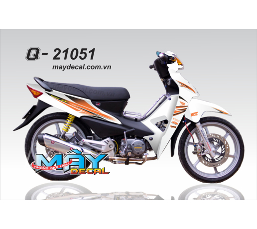 Q 21051 wave tem roi duong net line cam trang white orange 