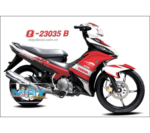 Q 23035 B - Exciter 11 YAMAHA trang do den black red white logo yamaha motul racing tream 5 speed