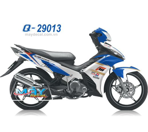 Q 29013 EX 2011 UMA RACING rizoma trang white xanh blue  