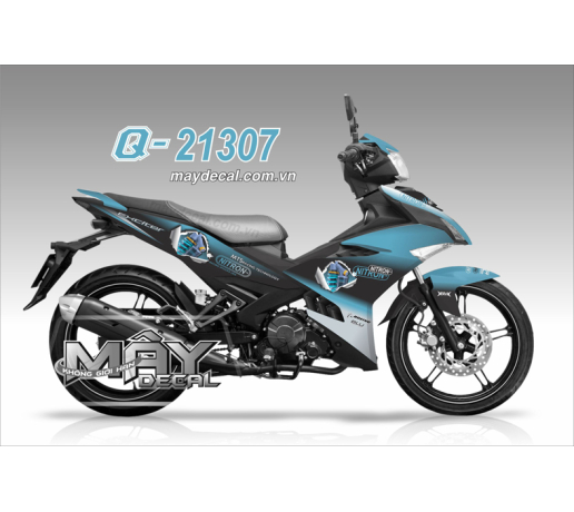 Q 21307 EX 150 den black trang white xanh ngoc   turquoise nitron mts phuoc blu 