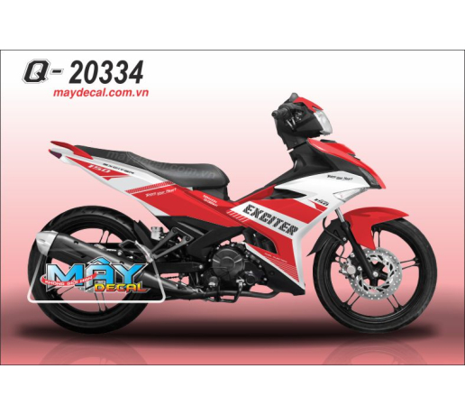 Q 20334 EX 150 trang do red white logo yamaha soc 