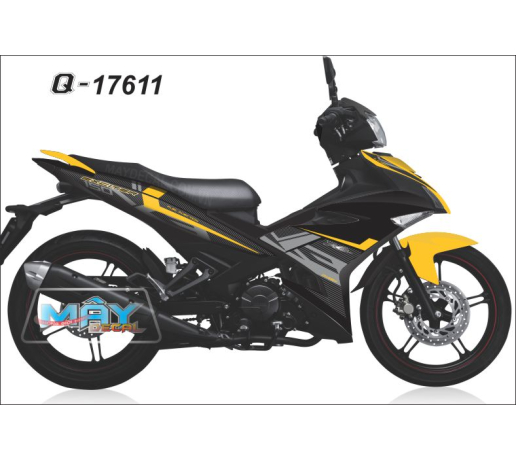 Q 17611 EXCITER 150 RC VANG DEN zin tem roi kieu yellow black