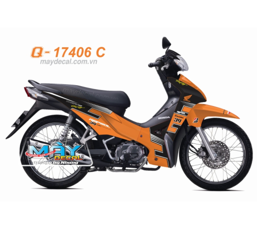 Q 17406 C - WAVE S 110 2013 cam den black orange duong net line