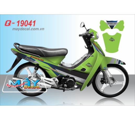 Q 19041 - Wave doi dau duong net line tem roi xanh kawa green z power