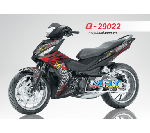 Q 29022 WINNER SAMURAI DAU LAU skull do red den black mat troi sun 