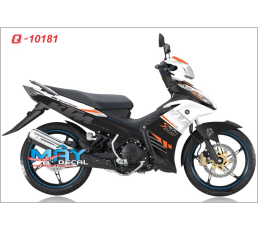 Q 10181 ex ktm trang white cam oragne den black racing logo R
