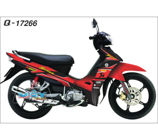 Q 17266 SIRIUS logo do den black red akarapovic shoei