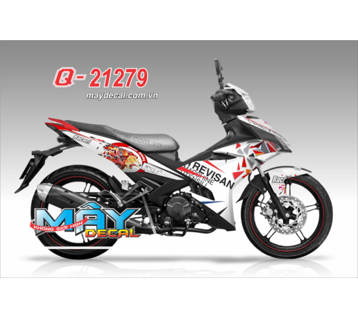 Q 21279 EX 150 trang white su tu lion racer gt trevisan macohine nhan do red