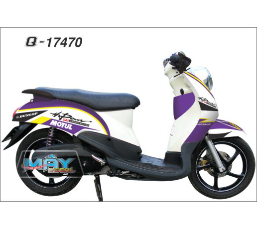 Q 17470 MIO CLASSICO trang tim duong net line logo tem dau motul