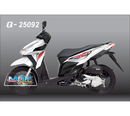Q 25092 - CLICK VARIO 150 trang white den black do red duong net line abmc 