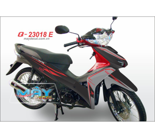 Q 23018 E - WAVE RSX mna roi chi duong net line den xam do red black gray