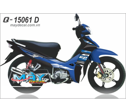 Q 15061 D SIRIUS xanh GP duong net trang den Blue black white