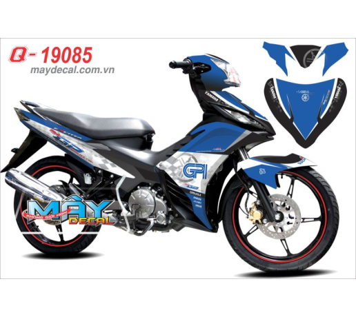Q 19085 exciter trang xanh GP caro  trang white blue tm dau