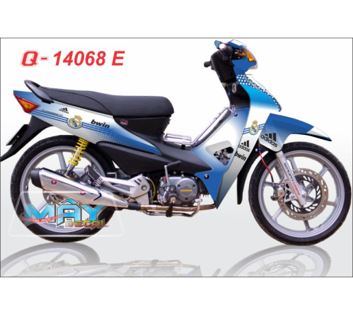 Q 14068 E - WAVE RS xanh GP trang adidas Real marid white blue bwin the thao sport bong da banh