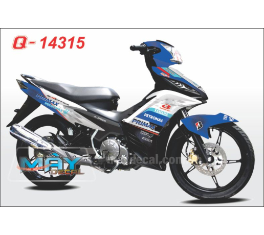 Q 14315 - EX 2011 petronas logo racing boy xanh gp trang white blue primax