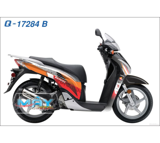 Q 17284 B SH 2009 hrc brembp trang white cam repsol orange do red black den logo tem dau