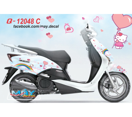 Q 12048 C SCR hello kitty meo cat hong pink trai tim heart cau vong rainbow hoat hinh cartoon