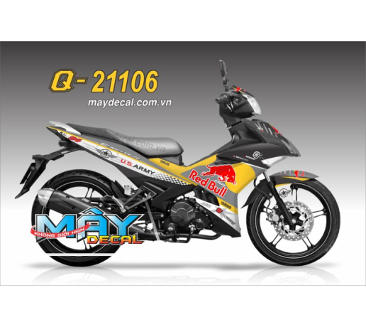 Q 21106 EX 150 REDBULL us army bo cung huc trang white vang yellow do red