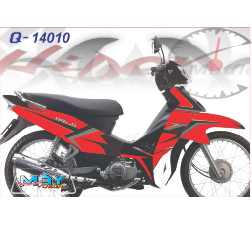 Q 14010 Sirius do den xam red black grey duong net line