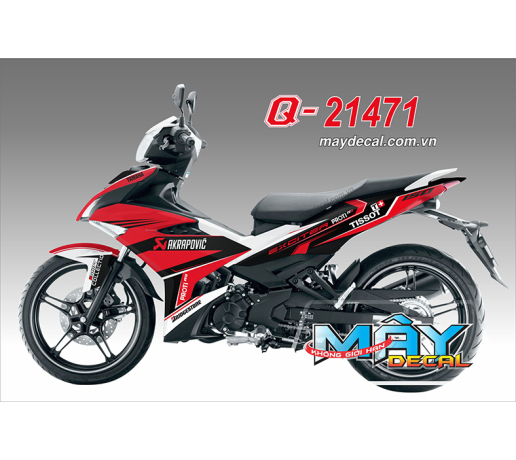 Q 21471 EX 150 PROTI den black do red trang white akrapovic tissot  b