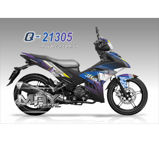 Q 21305 EX 150 xanh blue trang white den black tim violet vang yellow exedy racing need for speed so