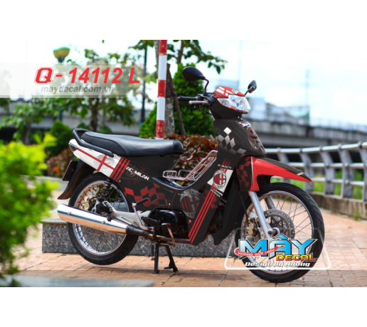 Q 14112 L - WAVE doi dau ACM AC milan caro do red black den caro co bong da banh football clb cau la