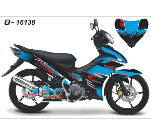 Q 16139 EXciter xanh gp den blue black duong net CRG brembo soc do red