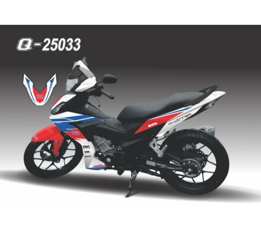 Q 25033 - WINNER 150 rk hrc logo motul tem dau roi xanh gp do trang white red blue