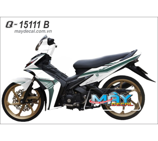 Q 15111 B EXCITER 2010 police trang white xanh canh sat dubai trang xanh la dam white drak green
