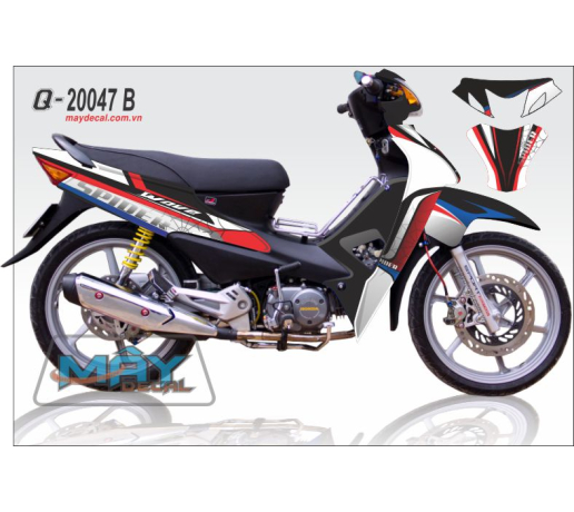 Q 20047 B WAve sprider man nhen luoi trang white den black xanh gp blue