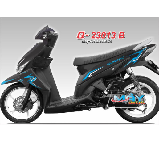 Q 23013 B Click thuong xe den tem xanh duong blue duong net line