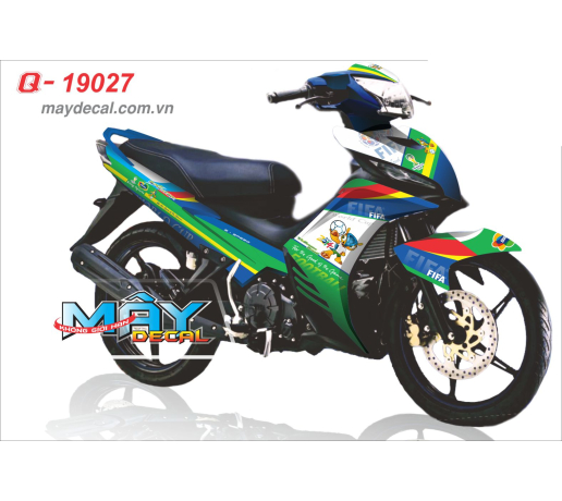 Q 19027 - Exciter world cup football brazil bong da banh the thao sport xanh gp blue vang yellow tra