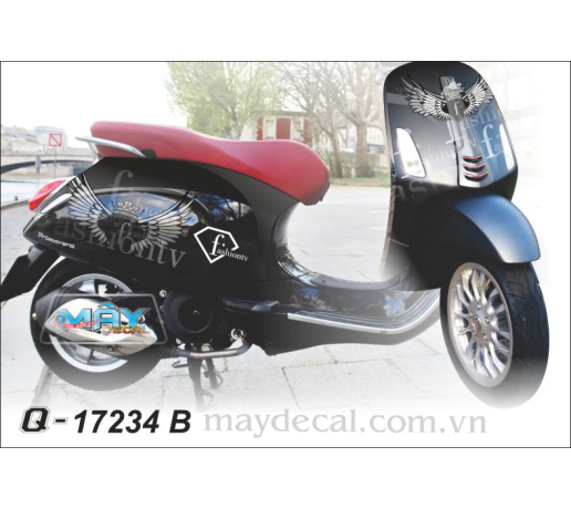 Q 17234 B VESPA rang den white black fashion tv thoi trang