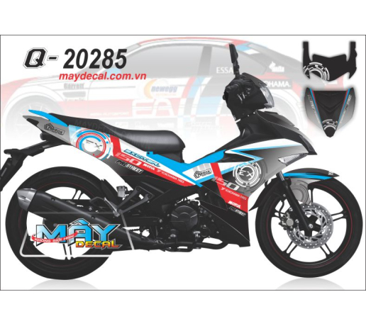 Q 20285 EX 150 tragn white xam xanh duong blue do red vong tron cycal prostreet motul 