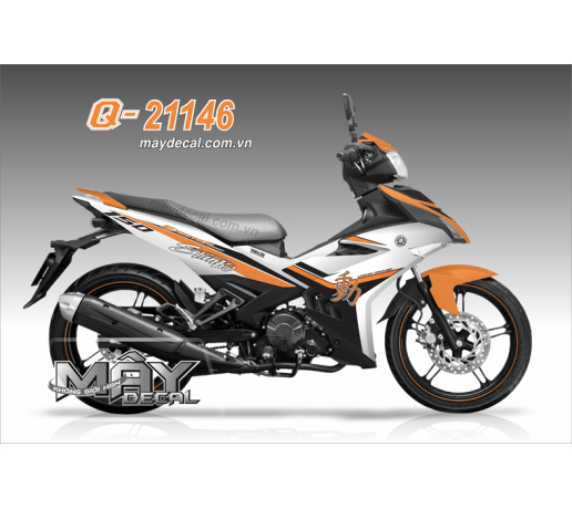 Q 21146 EX 150 shinko cam trang white orange chu tau 