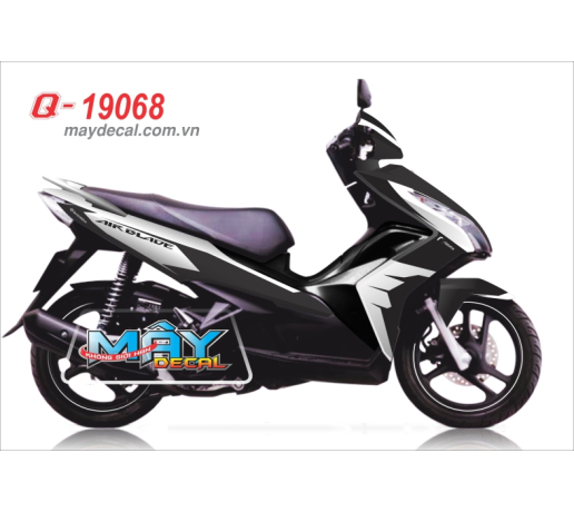 Q 19068 - air blade duong net line trang white black den air brush phoi mau