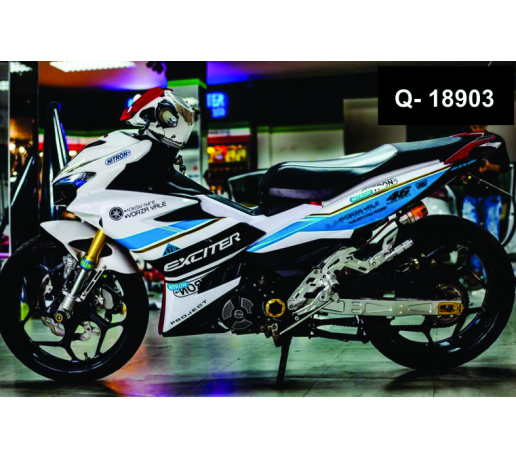 Q- 18903 EXCITER 150 NITRON CHE TRANG XANH