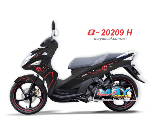 Q 20209 H - Nouvo 6  do den black red hinh tron new version cycal