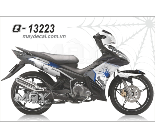 Q 13223 EX 2011 nhen spider trang white mang nhen den black 