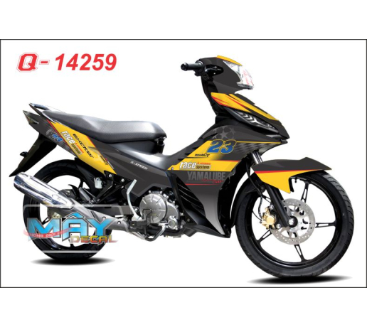 Q 14259 - Exciter vang den yellow black chu dua yamablue  race caro