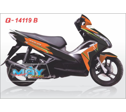 Q 14119 B - air blade cam den black oragne airbrush