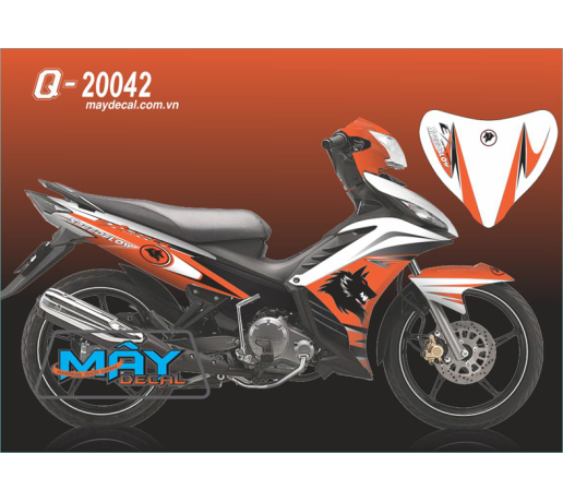 Q 20042 Exciter cam trang oragne soi wolf duong net line den black